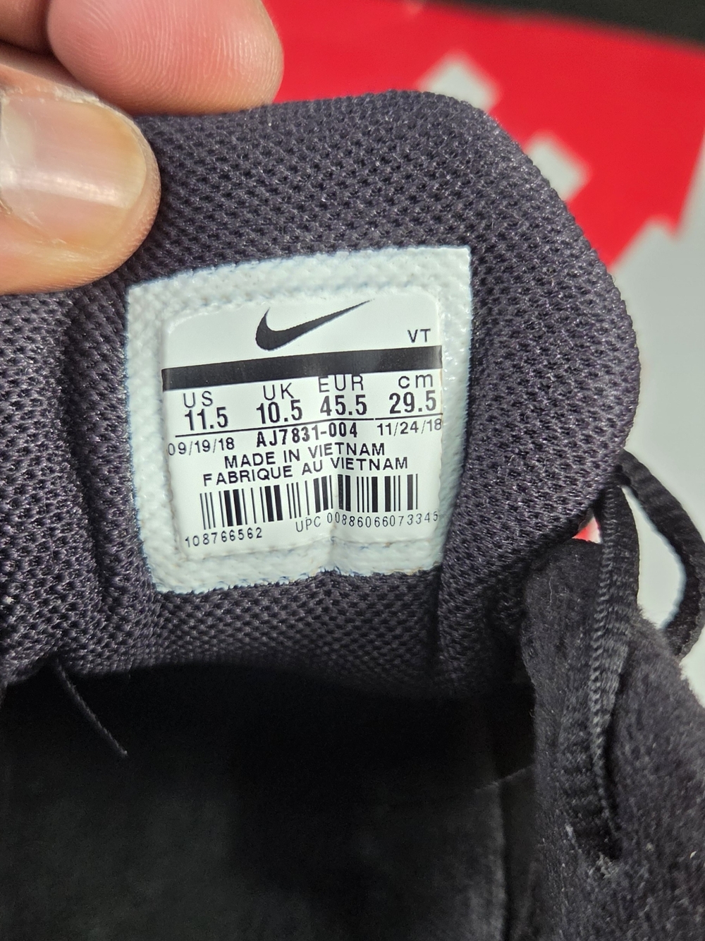 Nike Iridescent Blue/Purple Running Sneakers with Pink Swoosh - Picture 3 of 5